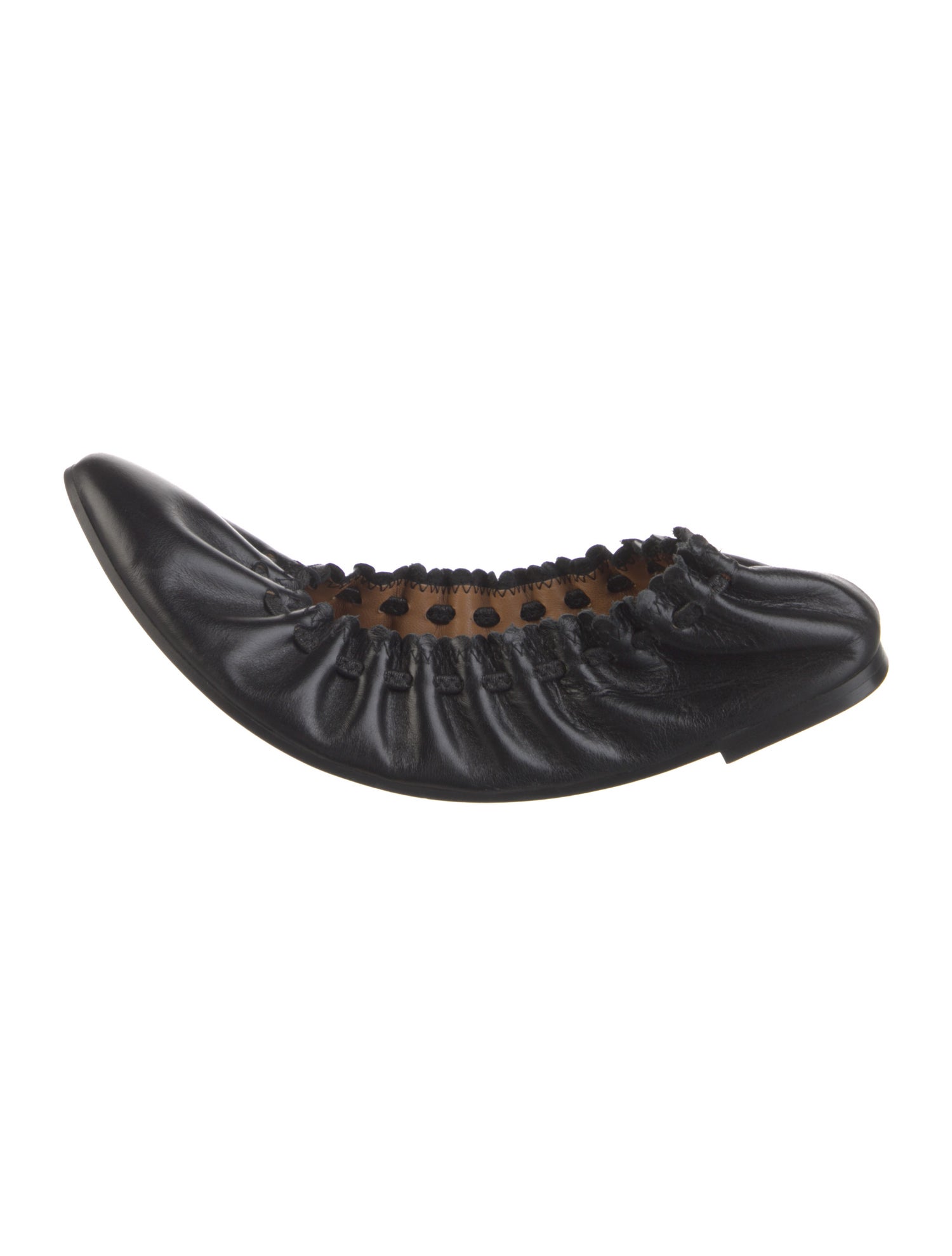 See by Chloé Leather Scalloped Accent Ballet Flats
