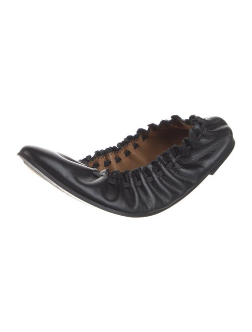 See by Chloé Leather Scalloped Accent Ballet Flats