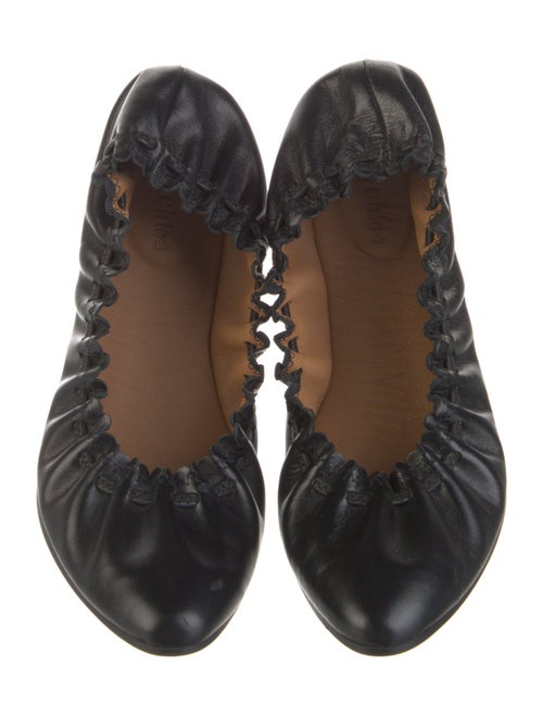 See by Chloé Leather Scalloped Accent Ballet Flats