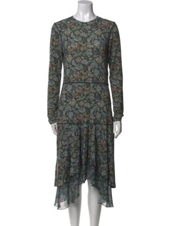 See by Chloé Floral Print Midi Length Dress