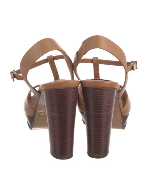 See by Chloé Leather Cutout Accent T-Strap Sandals