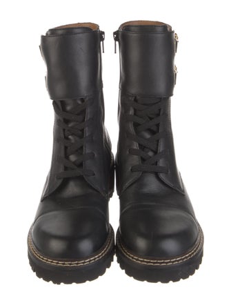 See by Chloé Leather Combat Boots