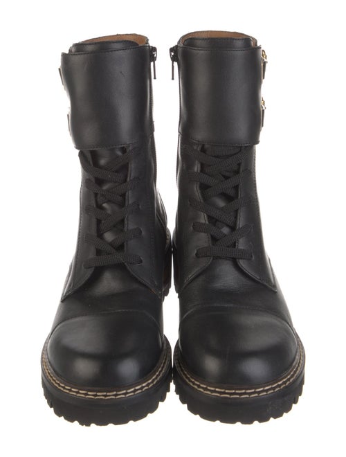 See by Chloé Leather Combat Boots