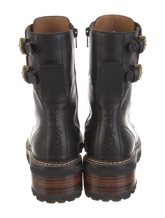 See by Chloé Leather Combat Boots