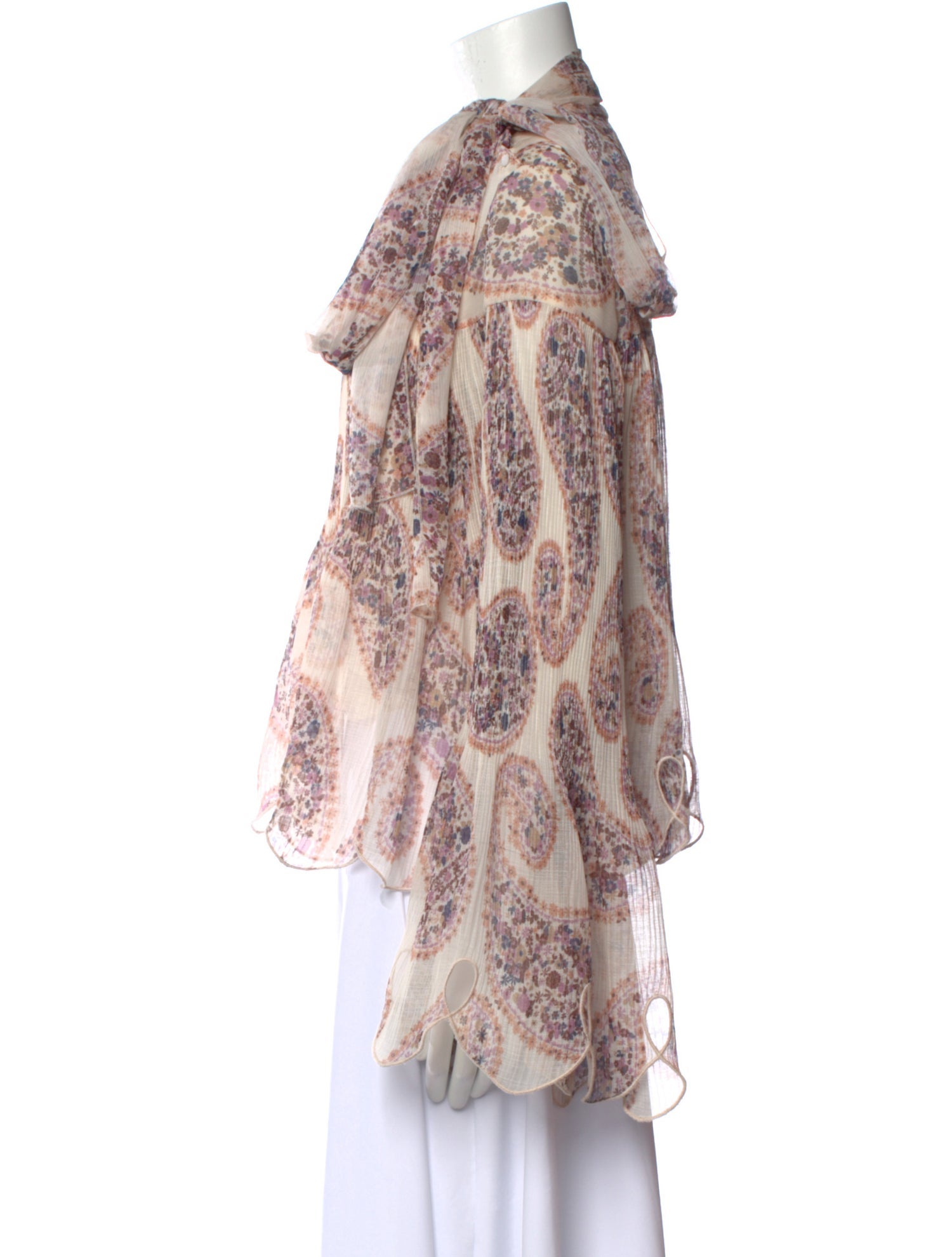 See by Chloé Paisley Print Mock Neck Blouse