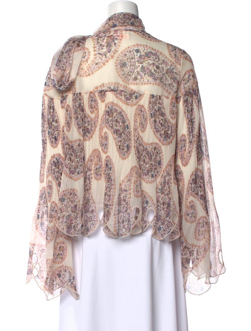 See by Chloé Paisley Print Mock Neck Blouse