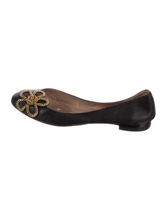 See by Chloé Leather Patterned Ballet Flats