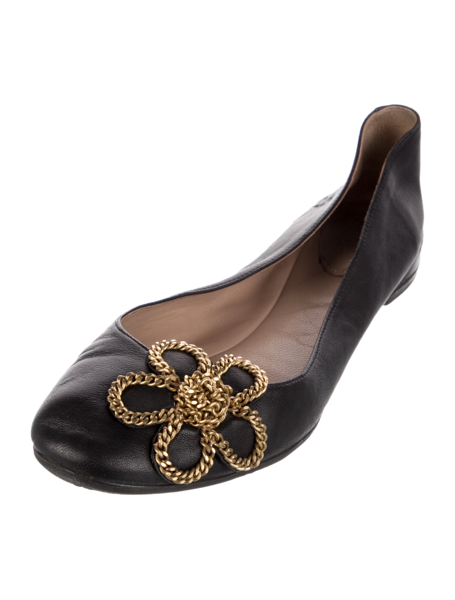 See by Chloé Leather Patterned Ballet Flats