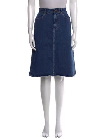 See by Chloé Braided Accents Knee-Length Skirt