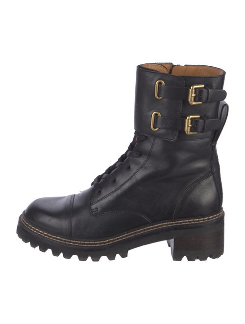 See by Chloé Leather Combat Boots
