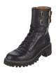 See by Chloé Leather Combat Boots