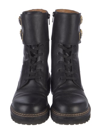 See by Chloé Leather Combat Boots