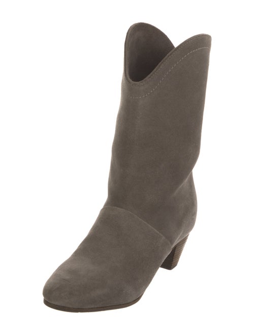 See by Chloé Suede Leather Trim Embellishment Western Boots