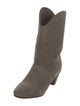 See by Chloé Suede Leather Trim Embellishment Western Boots