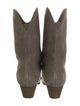See by Chloé Suede Leather Trim Embellishment Western Boots