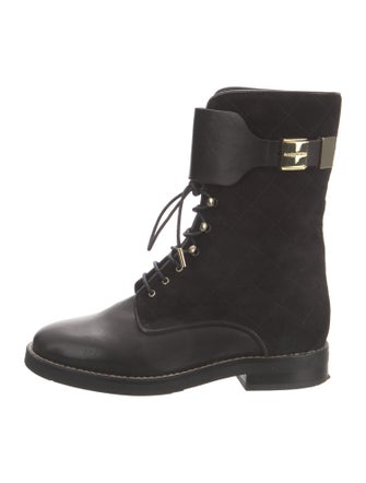 See by Chloé Leather Combat Boots