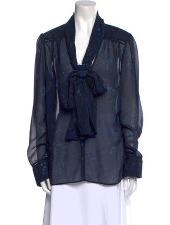 See by Chloé V-Neck Long Sleeve Blouse