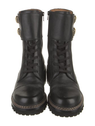 See by Chloé Leather Combat Boots