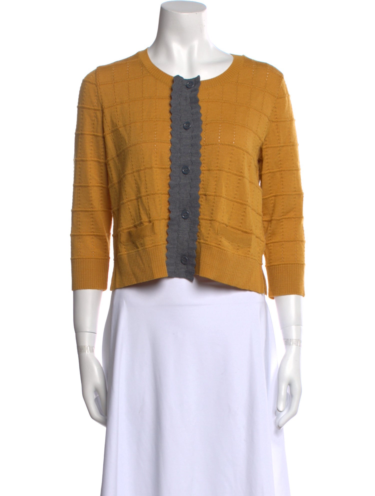 See by Chloé Wool Colorblock Pattern Sweater