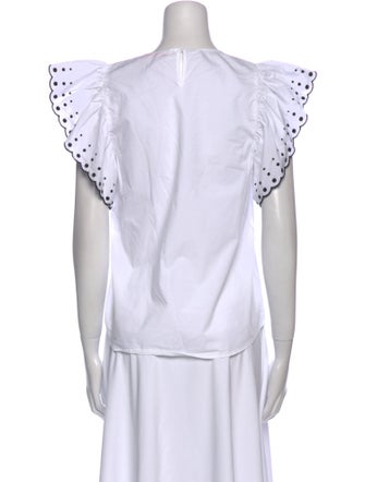 See by Chloé Bateau Neckline Short Sleeve Top