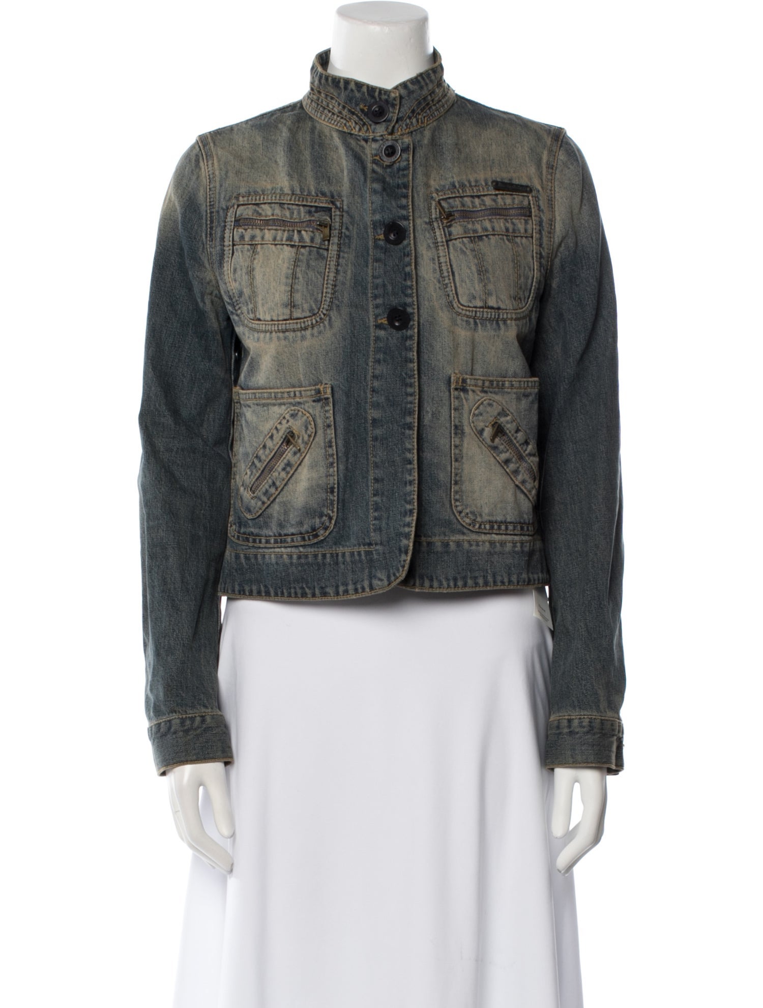 See by Chloé Vintage Printed Denim Jacket