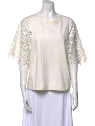 See by Chloé Crew Neck Three-Quarter Sleeve Top