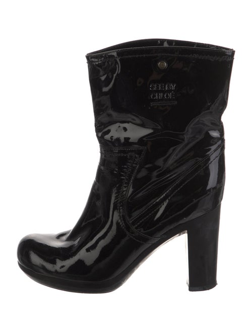 See by Chloé Patent Leather Rain Boots