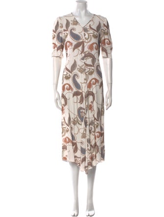 See by Chloé Floral Print Midi Length Dress