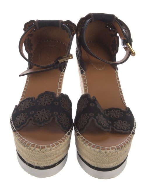 See by Chloé Suede Colorblock Pattern Espadrilles