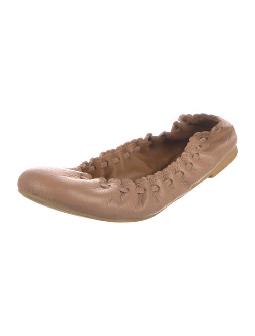 See by Chloé Leather Scalloped Accent Ballet Flats
