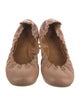 See by Chloé Leather Scalloped Accent Ballet Flats