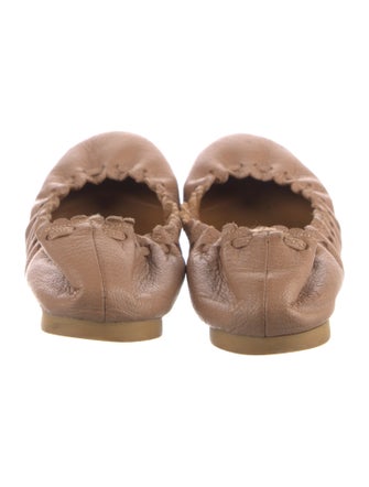 See by Chloé Leather Scalloped Accent Ballet Flats