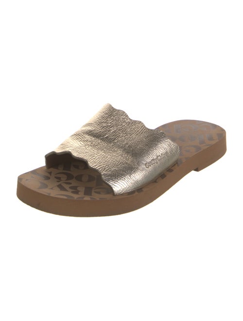 See by Chloé Leather Printed Slides