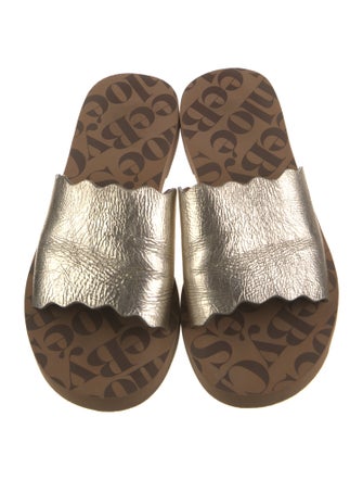 See by Chloé Leather Printed Slides