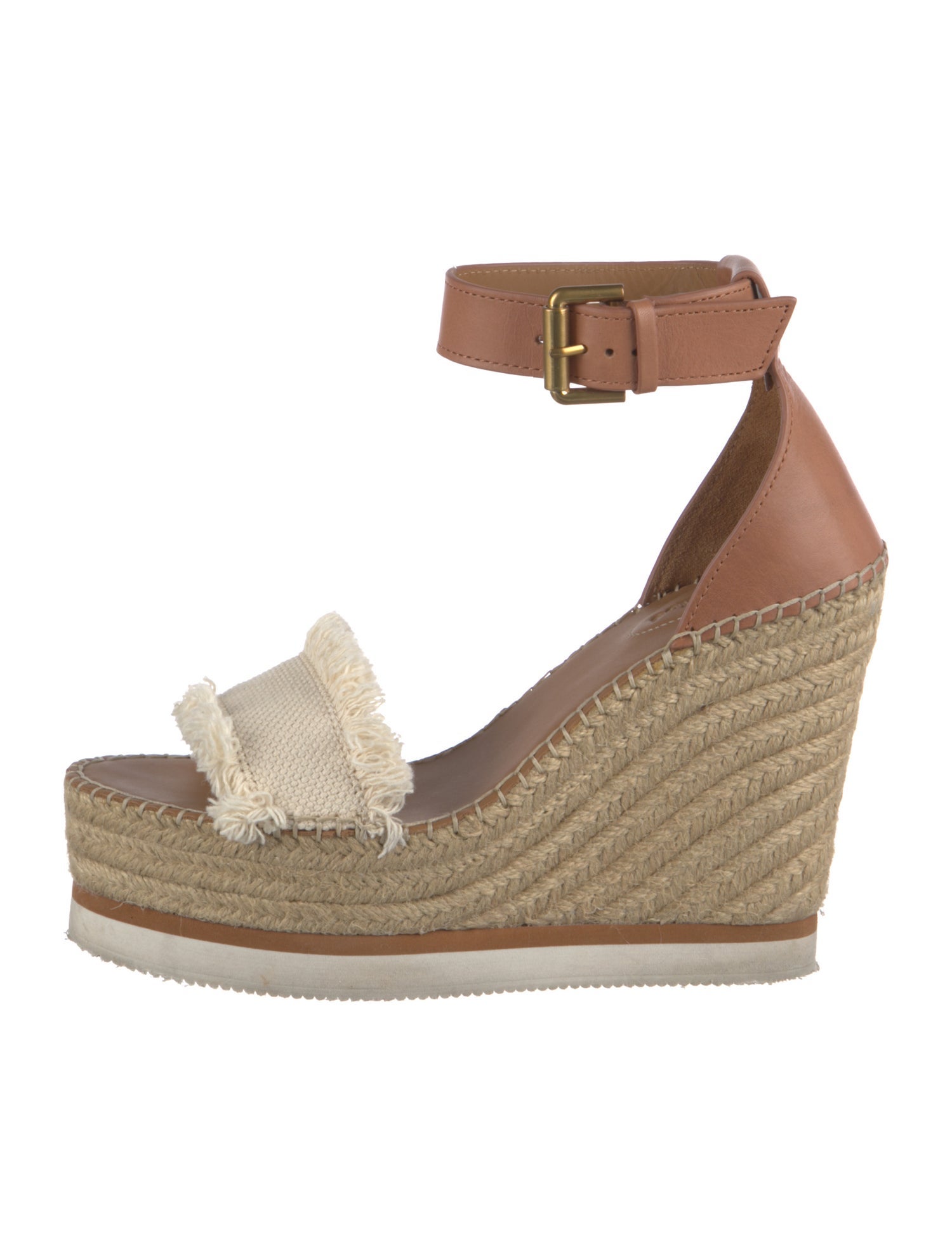 See by Chloé Leather Leather Trim Embellishment Espadrilles