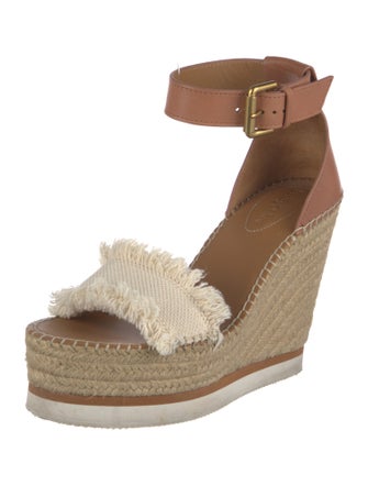 See by Chloé Leather Leather Trim Embellishment Espadrilles