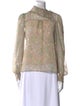 See by Chloé Floral Print Mock Neck Blouse