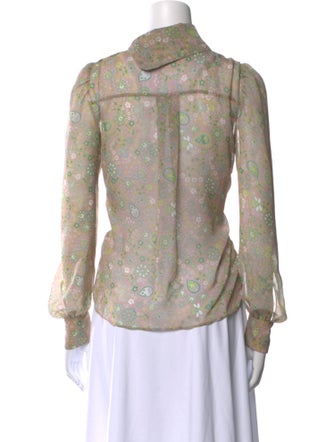 See by Chloé Floral Print Mock Neck Blouse