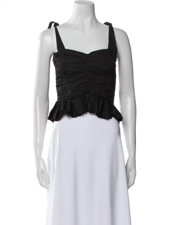 See by Chloé Square Neckline Sleeveless Crop Top