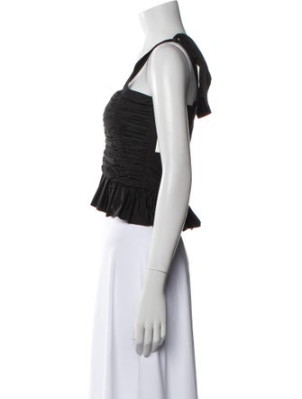 See by Chloé Square Neckline Sleeveless Crop Top