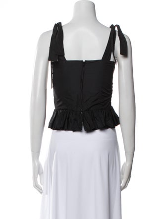 See by Chloé Square Neckline Sleeveless Crop Top