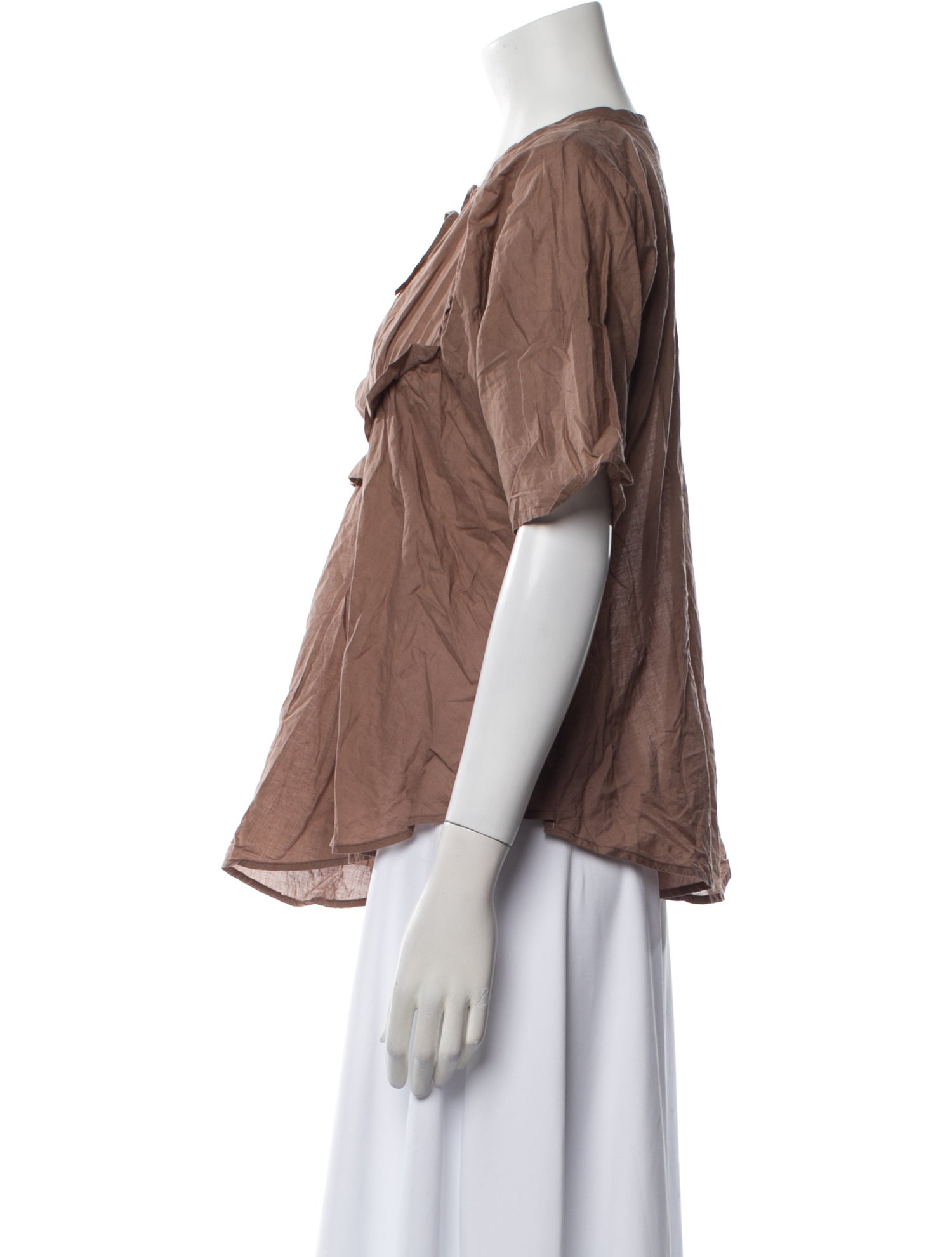 See by Chloé Tie Neck Short Sleeve Blouse