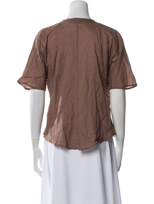 See by Chloé Tie Neck Short Sleeve Blouse