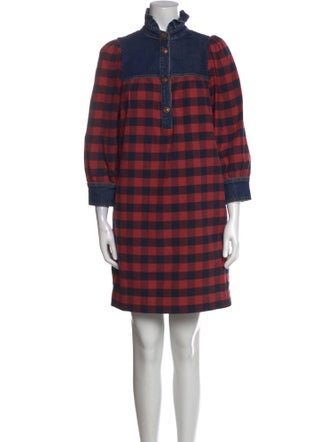 See by Chloé Plaid Print Knee-Length Dress