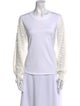 See by Chloé Lace Pattern Crew Neck Top