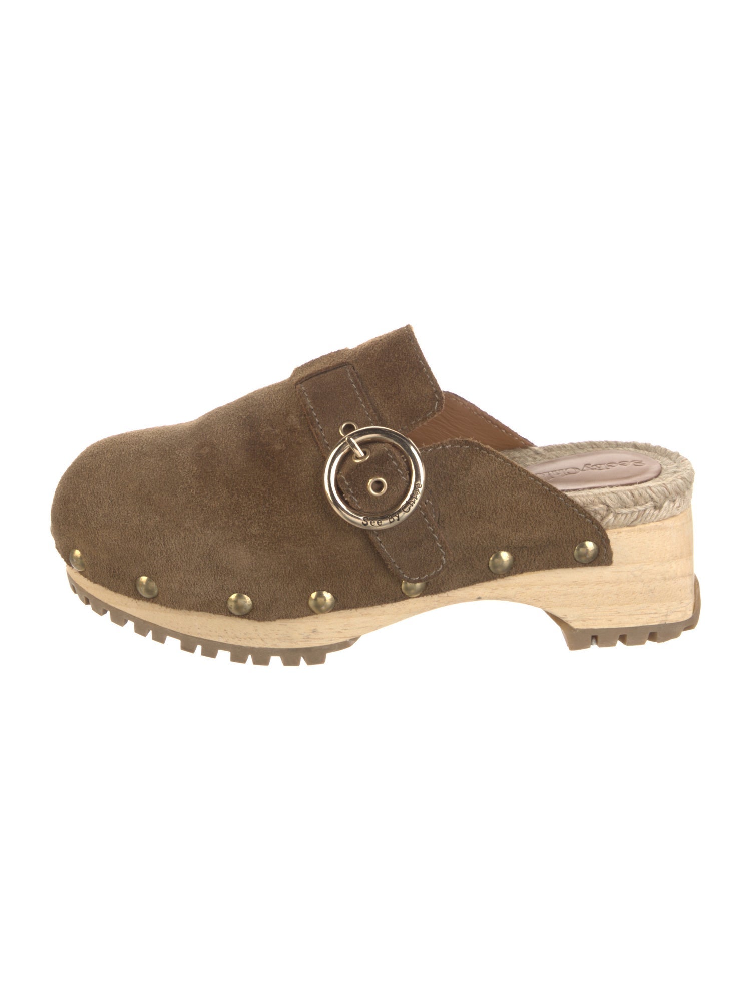 See by Chloé Suede Studded Accents Mules