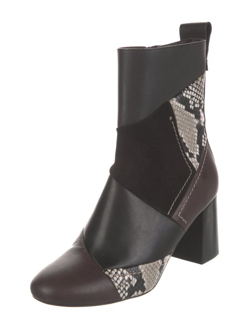 See by Chloé Leather Animal Print Chelsea Boots
