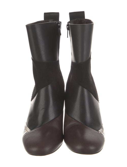 See by Chloé Leather Animal Print Chelsea Boots
