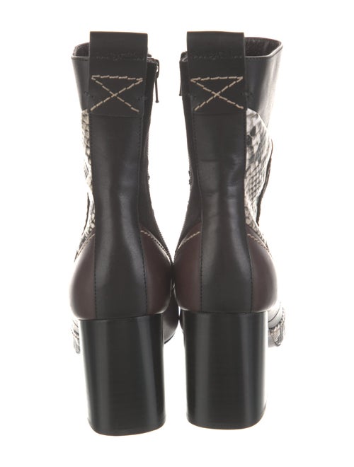 See by Chloé Leather Animal Print Chelsea Boots