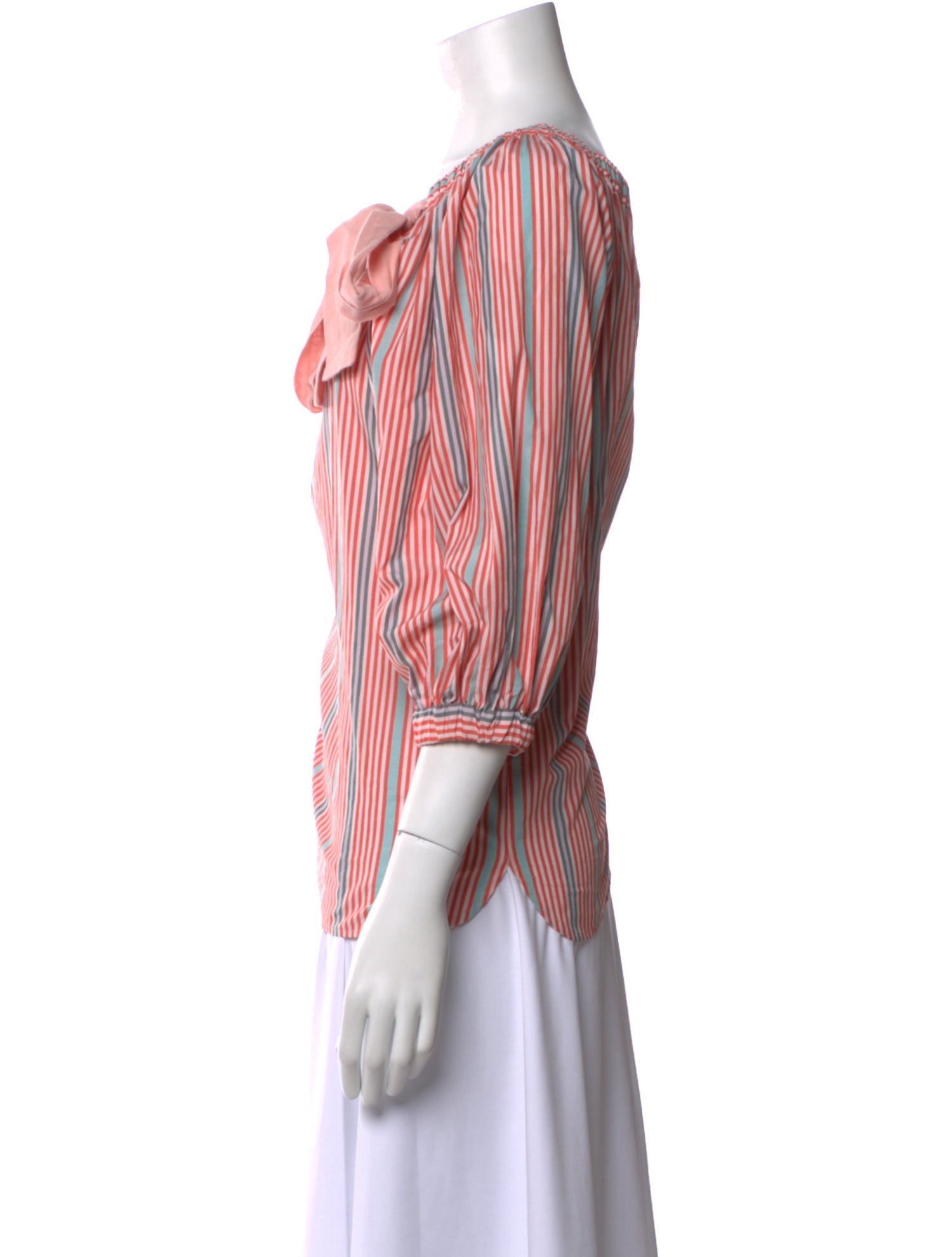 See by Chloé Striped Scoop Neck Blouse